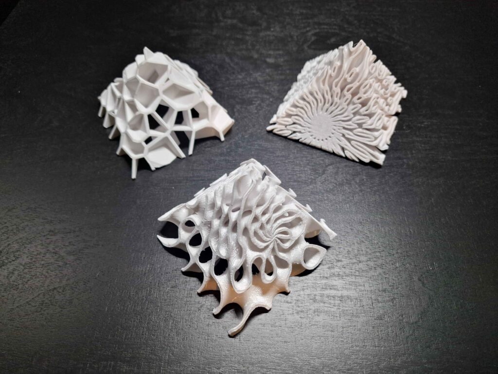Gyroid shrimp pyramid caves: designed and created by Aquireef3D
