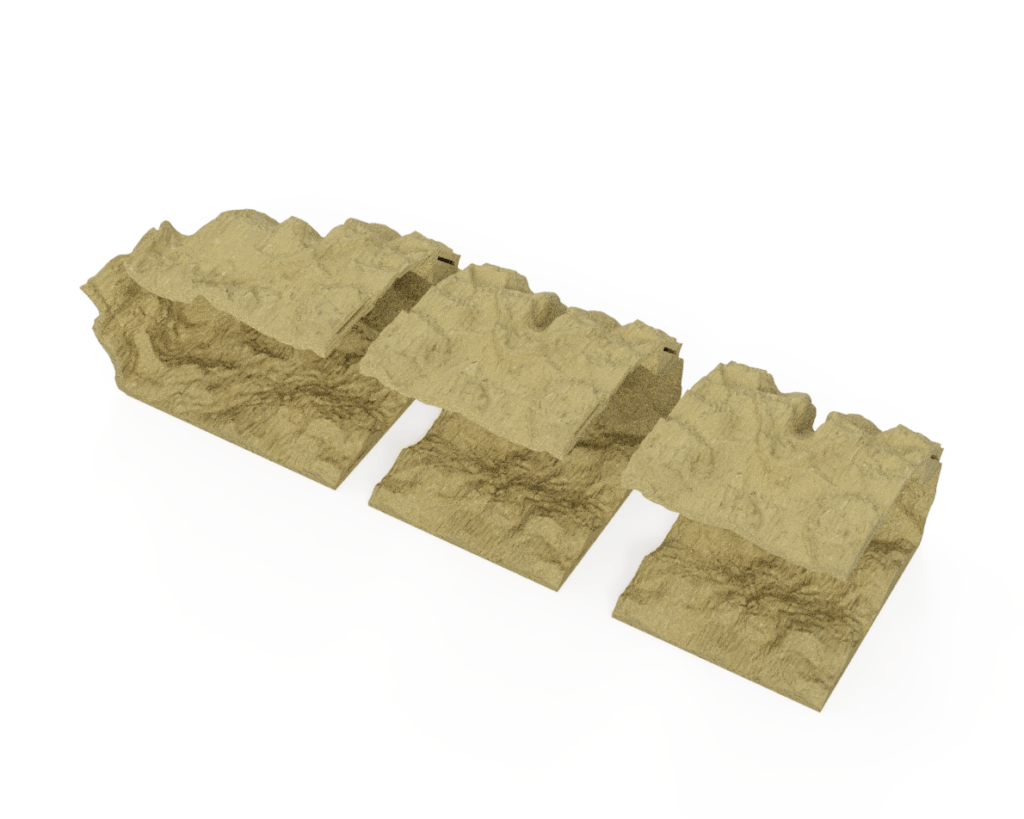 Render of modular tube fish cave getting ready for 3d print