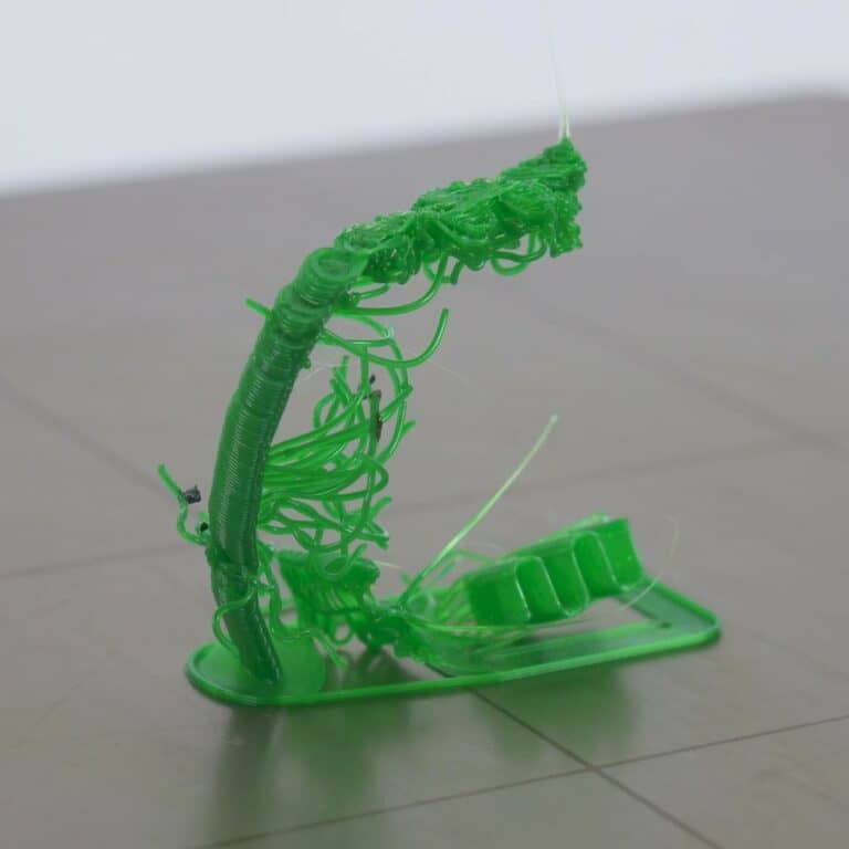 A bad print showcased due to lack of supports when printing a free stl file