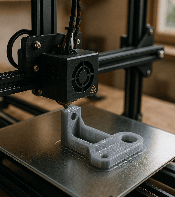 3d printing a printer part showcased