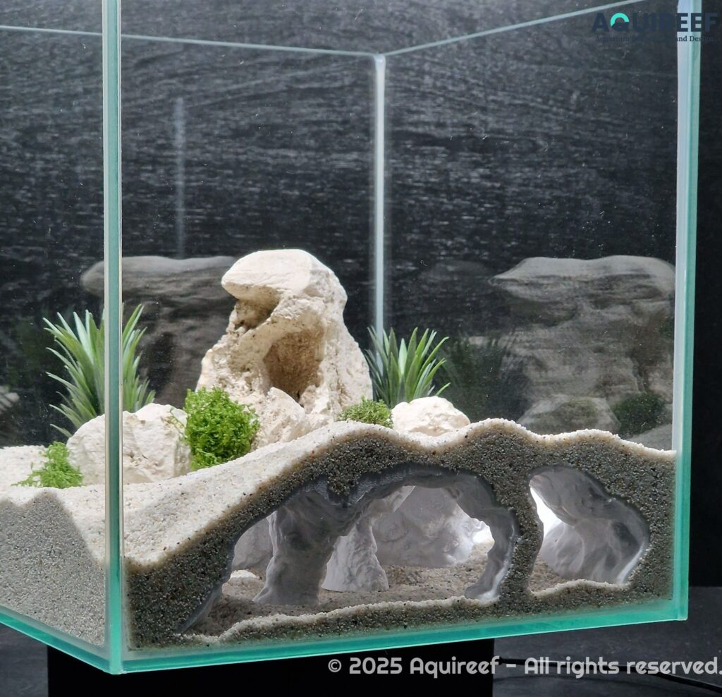 Atlantis fish and reptile hide and explore cave created by Aquireef3D with high volume 3d printing technique