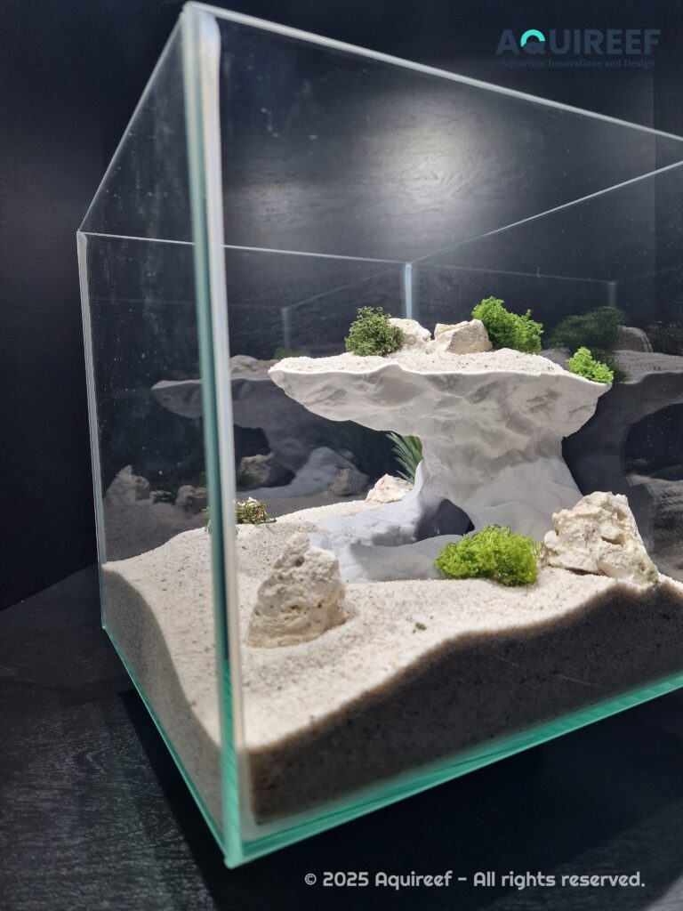 A 3d printed custom hiding structure for bigger reptiles and fish: a double cliff and tower cave designed by Aquireef3D