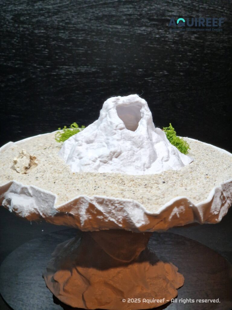 3d printed rocks - fish tank safe cheap hardscape ideas showcasing a natural rock style hiding cave for fish or shrimp
