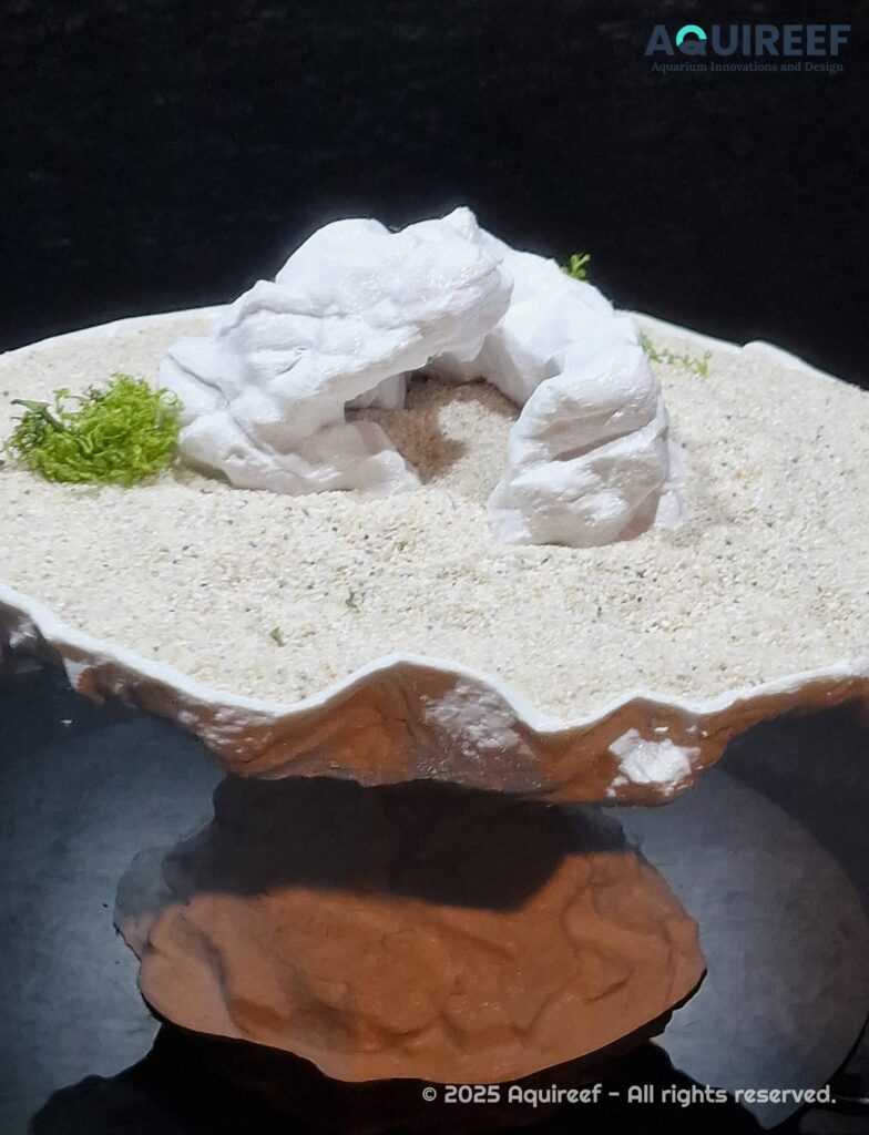 3d printed rocks - fish tank safe cheap hardscape ideas showcasing a natural rock style hiding cave for fish or shrimp
