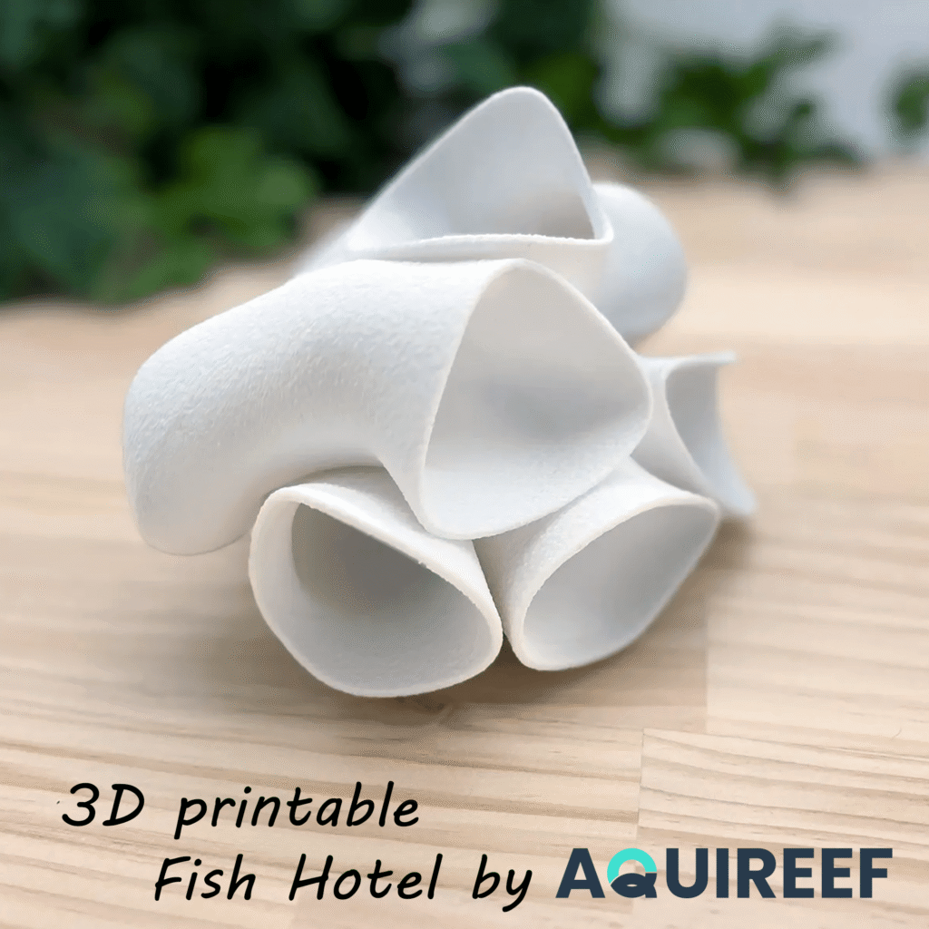 pleco hotel design for 3d printing, elegant desktop pleco cave example