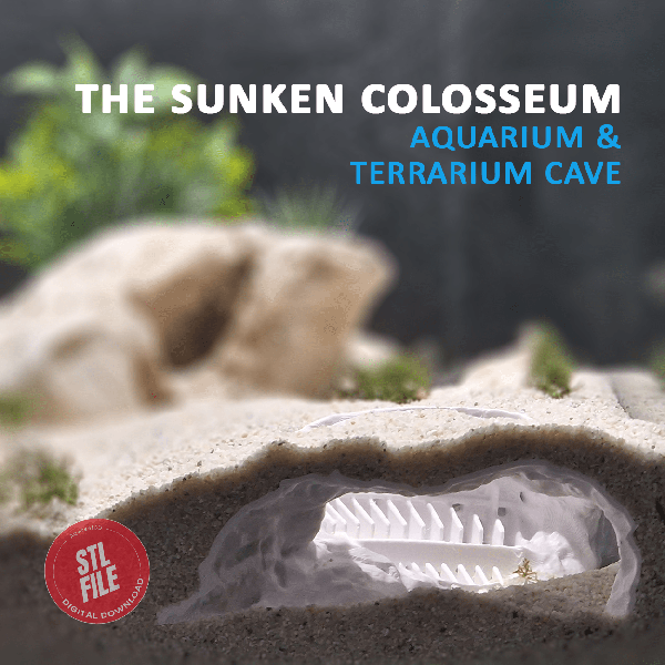 Aquireef3D Custom Print Blog showcasing the Colosseum underwater 3d printed cave MAIN by Aquireef3D copy min