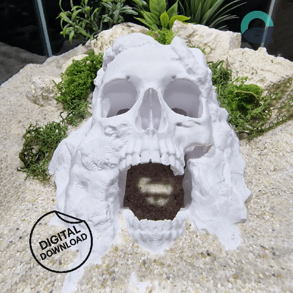 New design from Aquireef3D showcased - The Pirate cave Skull Hide Aquarium & Terrarium Cave