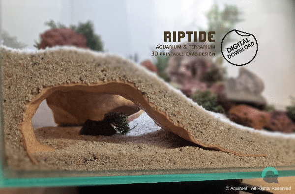 Aquireef3D Bestseller: the Riptide Aquarium & Terrarium Cave 3d Design