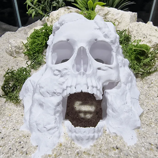 Aquarium 3d print and terrarium 3d print cave by Aquireef3D - the Skull Hide Pirate Cave