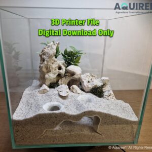 3D Printable Aquarium & Terrarium Cave STL | Fish, Gecko or Snake Tank Hideout with Dual Entrance, Big Volume