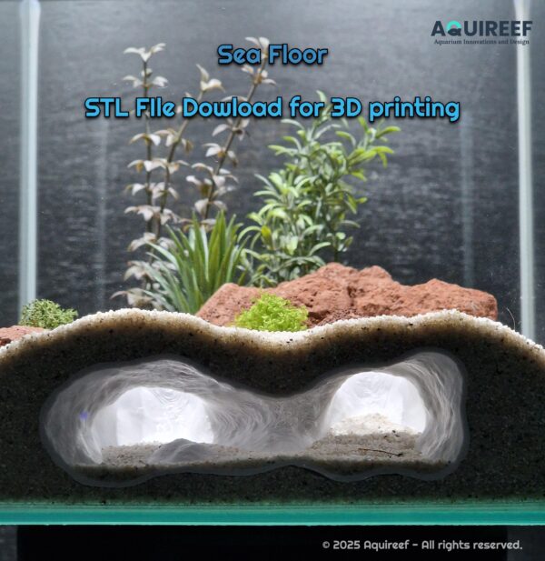Natural Aquarium Cave Hide | 3D Printable Shelter for Fish Tanks & Terrariums | Fish, Axolotl, Reptile, Gecko, Snake, Insect, Spider Hideout