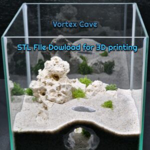Aquarium & Terrarium Vortex Cave | Pet Hide | Terrarium Decoration | Aquarium, Terrarium, Vivarium Safe | DIY 3D Printable Cave File