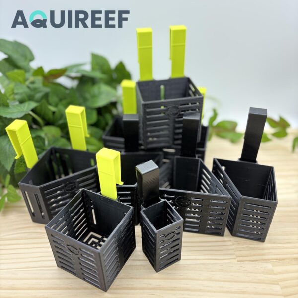 Aquarium Plant Holders, 8 Height Adjustable Designs & Sizes, Aquatic Plant Baskets, Hydroponic Growout Pot | 3D Printable STL File - Image 3