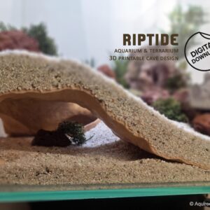 Riptide 3D Printable Aquarium Cave - Fish Hide, Terrarium Decoration, Aquarium Safe, 3D Print File for Fish Tank