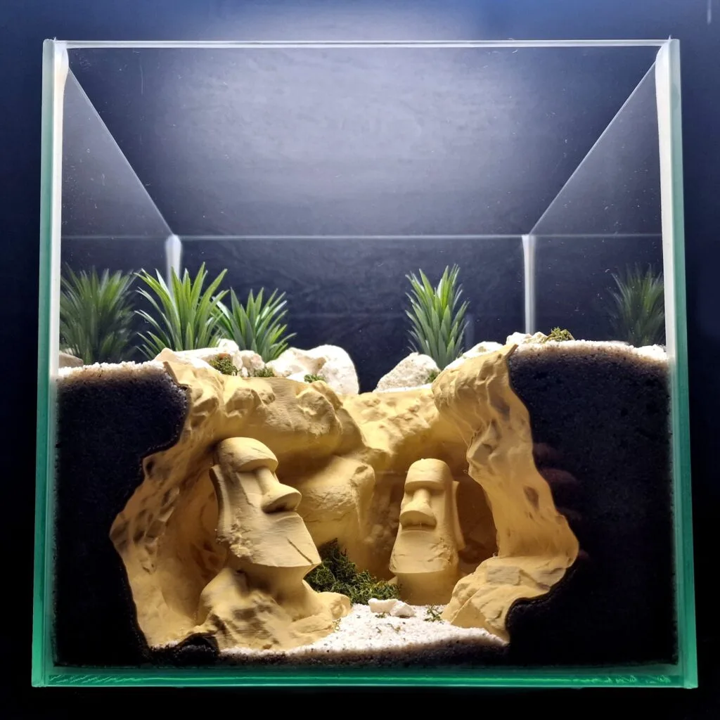 Aquireef3D Custom Print Blog showcasing the Easter Island 3D printed cave by Aquireef3D min