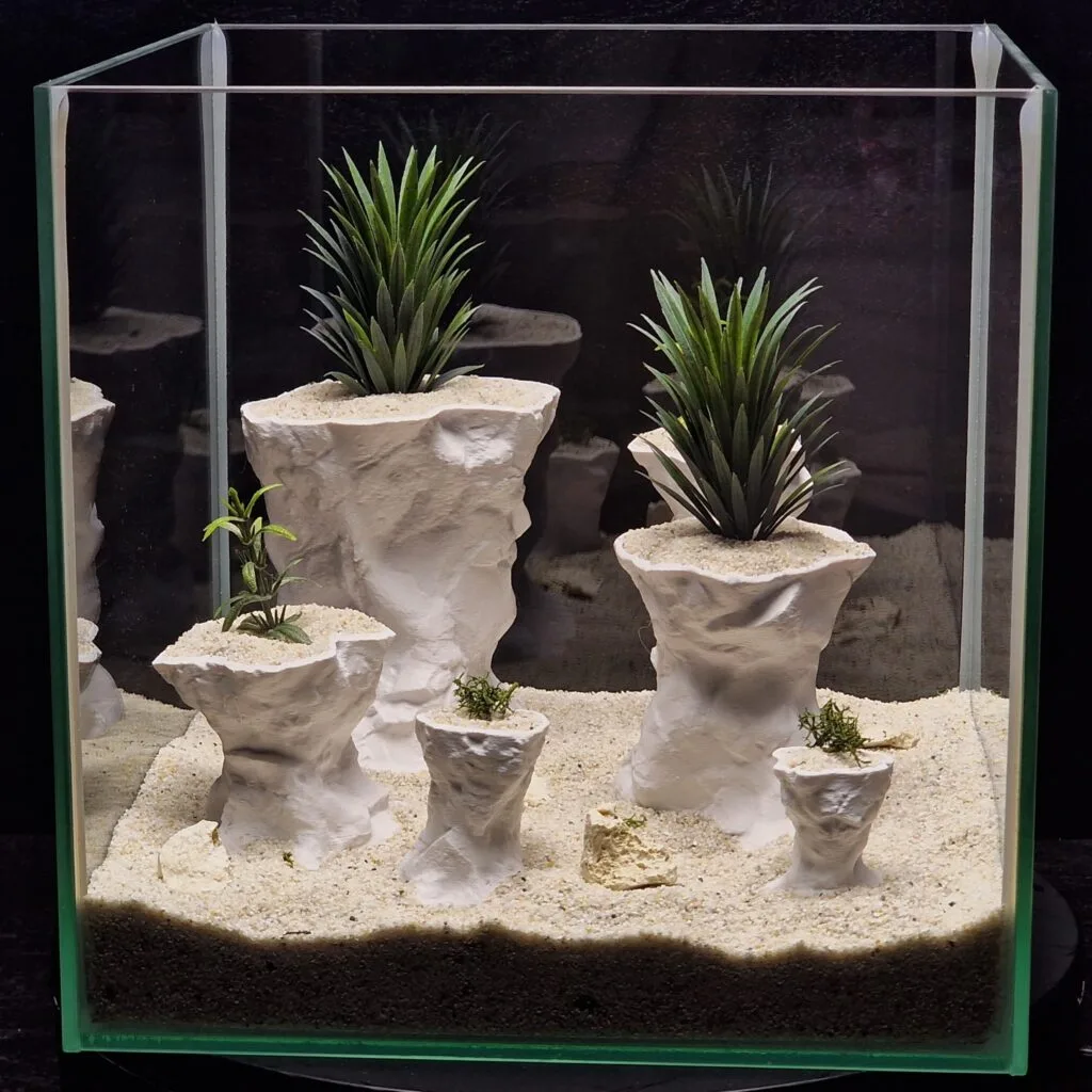 Aquarium & Terrarium 3D Print Designs Collection - the Multifunctional Planter Caves by Aquireef3D
