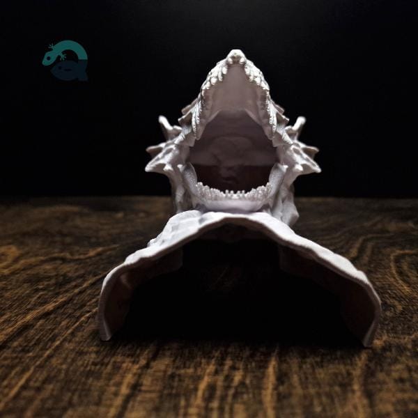 Dragon Skull Aquarium Cave, Fantasy Reptile Hideout, Gothic Aquascape Decor, Vivarium Shelter, Terrarium Ornament | The Dragono Cave 3D Printable STL File - Image 10