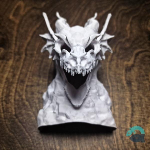 Dragon Skull Aquarium Cave, Fantasy Reptile Hideout, Gothic Aquascape Decor, Vivarium Shelter, Terrarium Ornament | The Dragono Cave 3D Printable STL File - Image 9