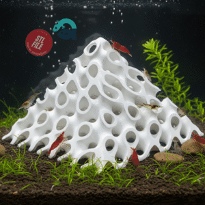 Shrimp Hides - 5 Gyroid Pyramid Cave Designs for Shrimp Tanks | Shrimp Pyramids 3D Printable STL File