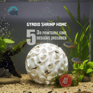 Shrimp 5 Hideout Designs, Shrimp Tank Gyroid House, Aquarium Shrimp Breeding Shelter | Shrimp Spheres 3D Printable STL File