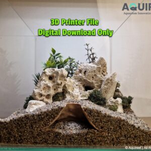 Aquarium & Terrarium Pet Hide - Aquascaping Decor and Critter Cave  | Volcano Cave 3D Printable STL File