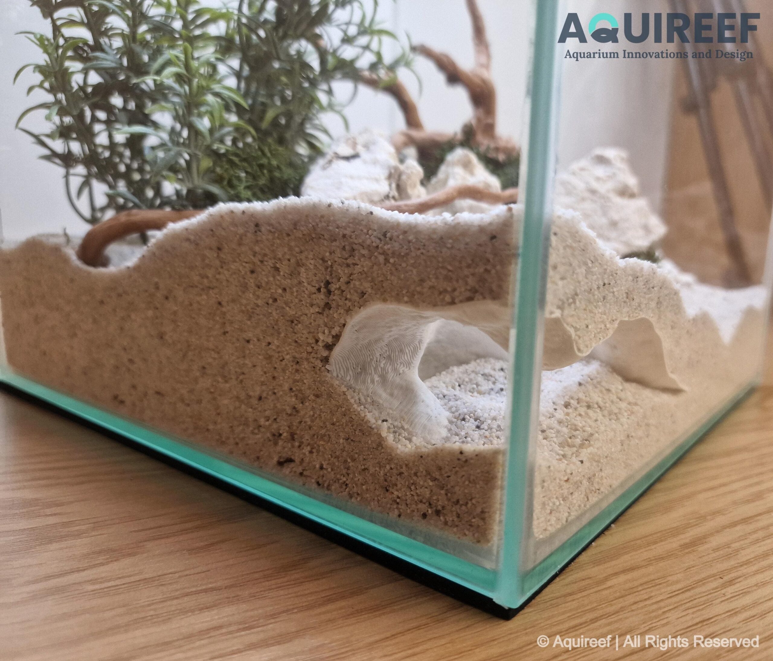 Aquarium & Terrarium Corner Cave - Critter Hide Zone, Natural Tank Corner Decor, Aquascaping Accessory | The Sea Flow Cave 3D Printable STL File - Image 5