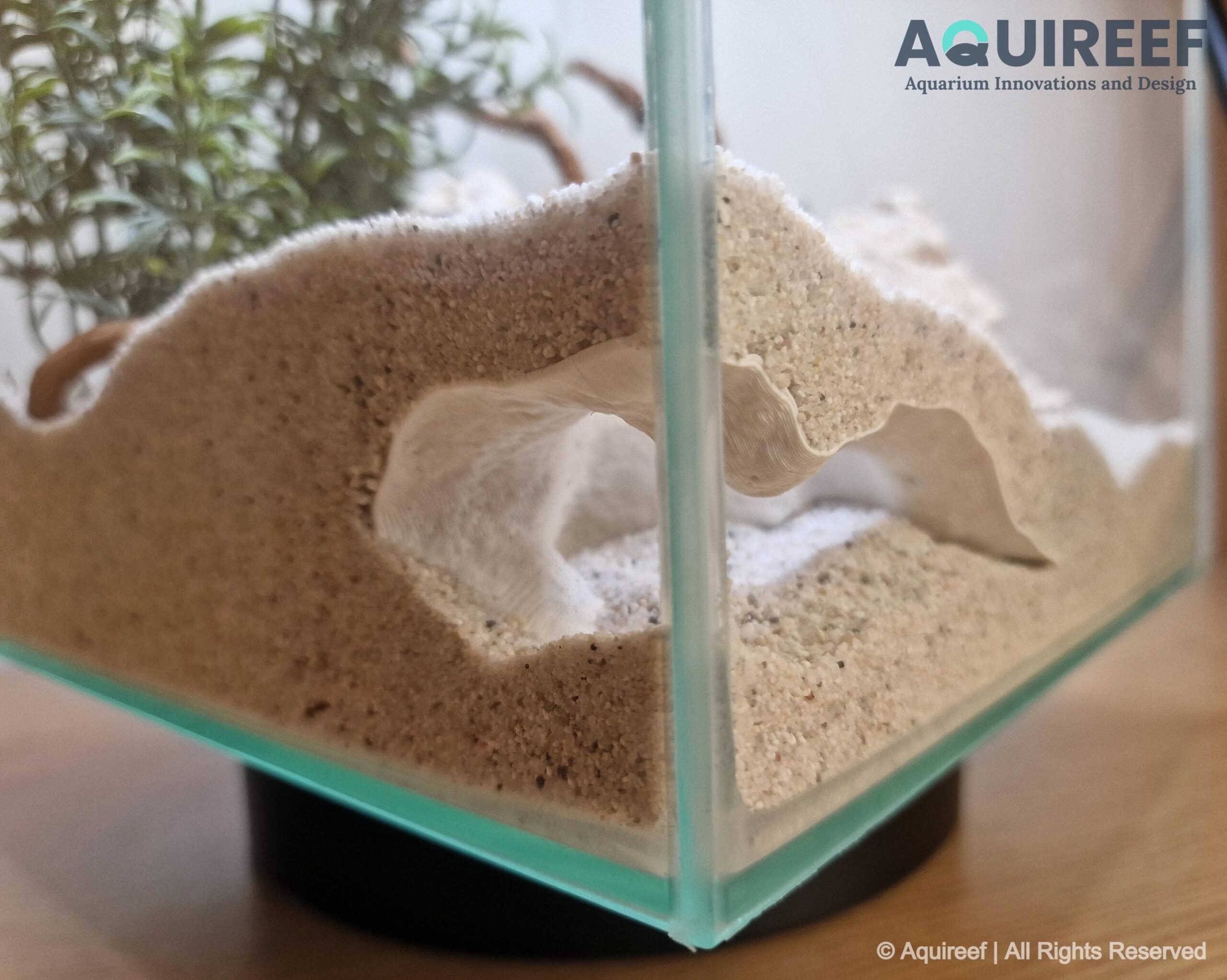 Aquarium & Terrarium Corner Cave - Critter Hide Zone, Natural Tank Corner Decor, Aquascaping Accessory | The Sea Flow Cave 3D Printable STL File - Image 2