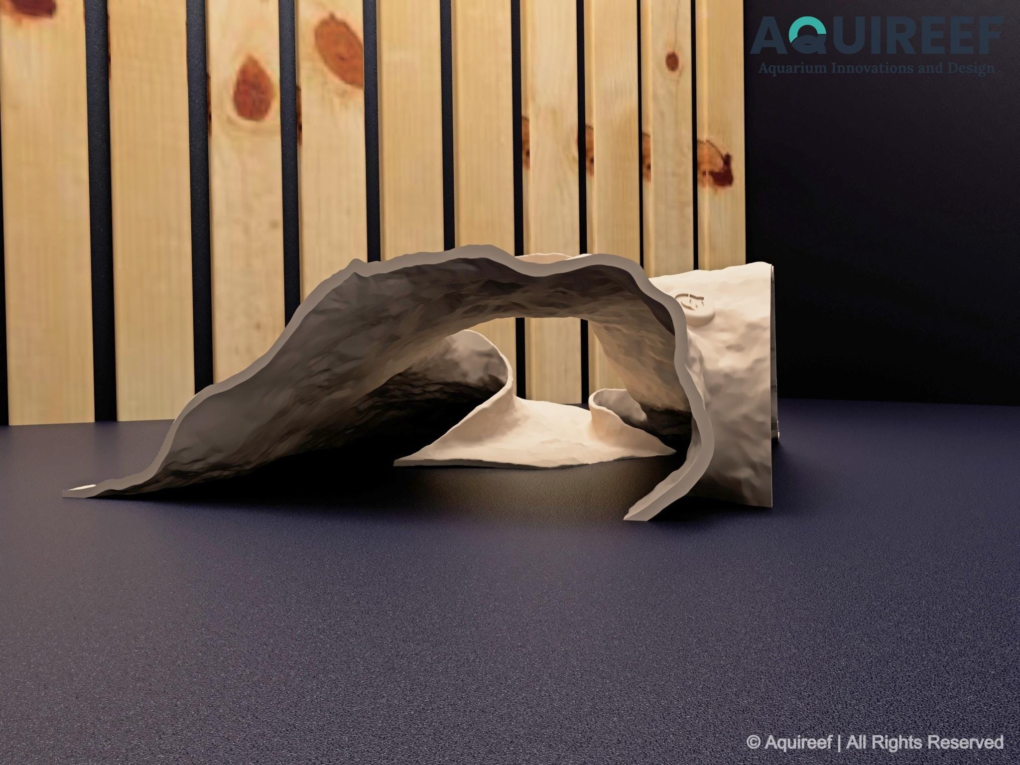 Aquarium & Terrarium Functional Corner Decor Cave - Pet Shelter and Rest Zone, Aquascaping Accessory | The Riptide Cave 3D Printable STL File - Image 9