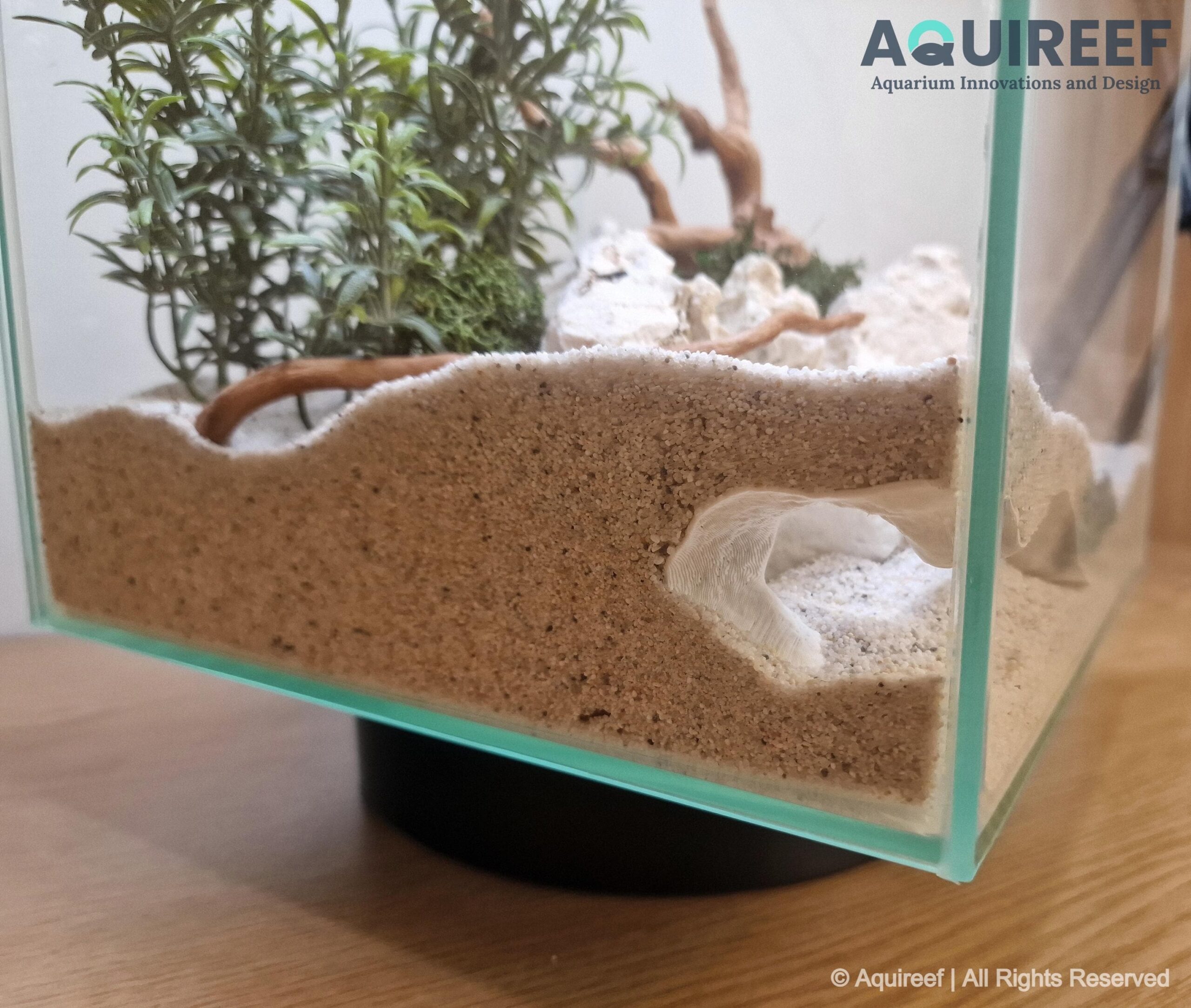 Aquarium & Terrarium Corner Cave - Critter Hide Zone, Natural Tank Corner Decor, Aquascaping Accessory | The Sea Flow Cave 3D Printable STL File - Image 7