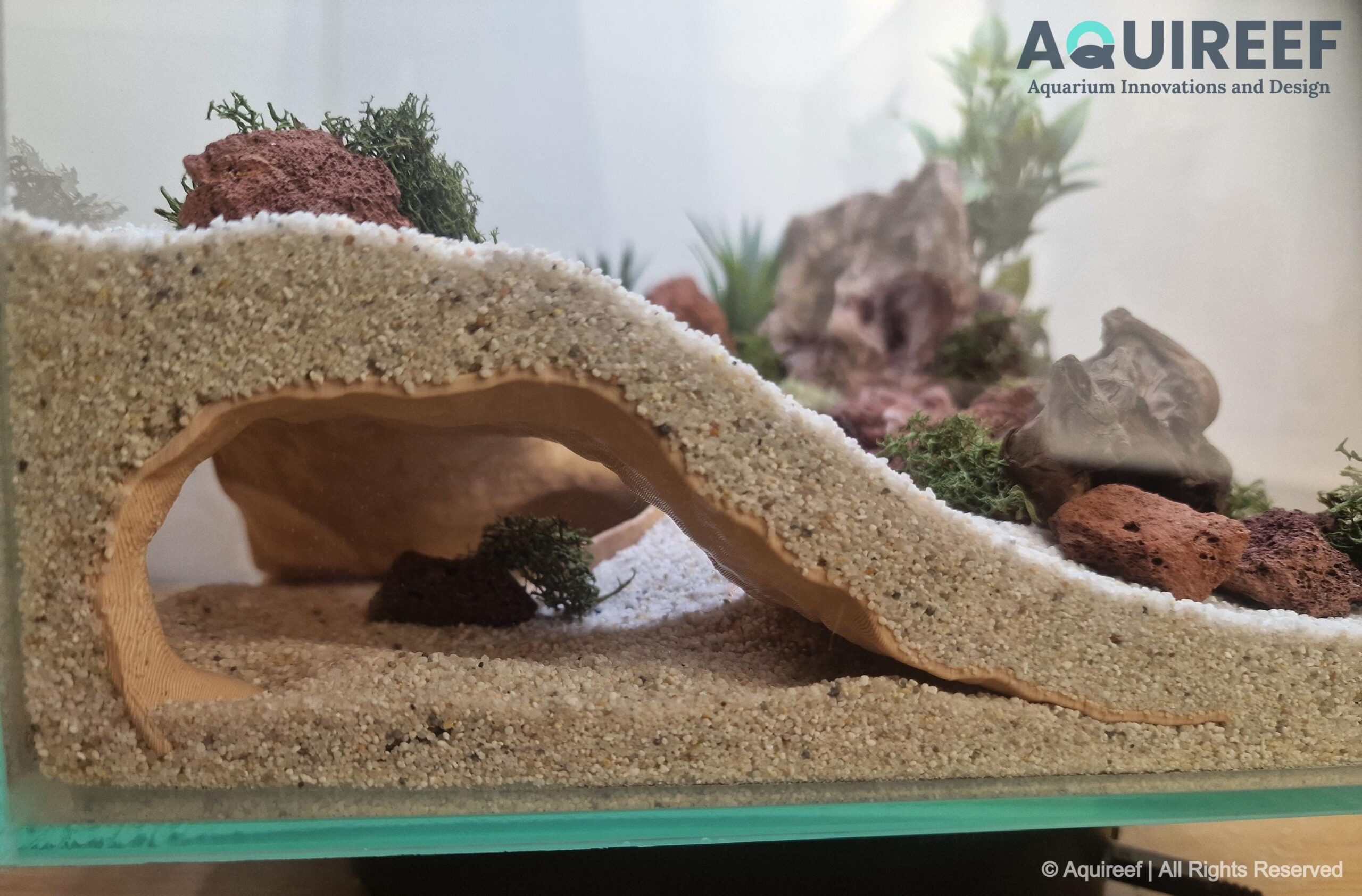 Aquarium & Terrarium Functional Corner Decor Cave - Pet Shelter and Rest Zone, Aquascaping Accessory | The Riptide Cave 3D Printable STL File - Image 7