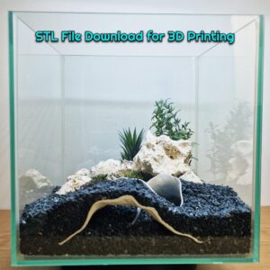 Aquarium Underground Fish & Shrimp Cave - Hiding, Observation and Resting Spot, Big Window for Pet Observation | Jing Jang 3D Printable STL File