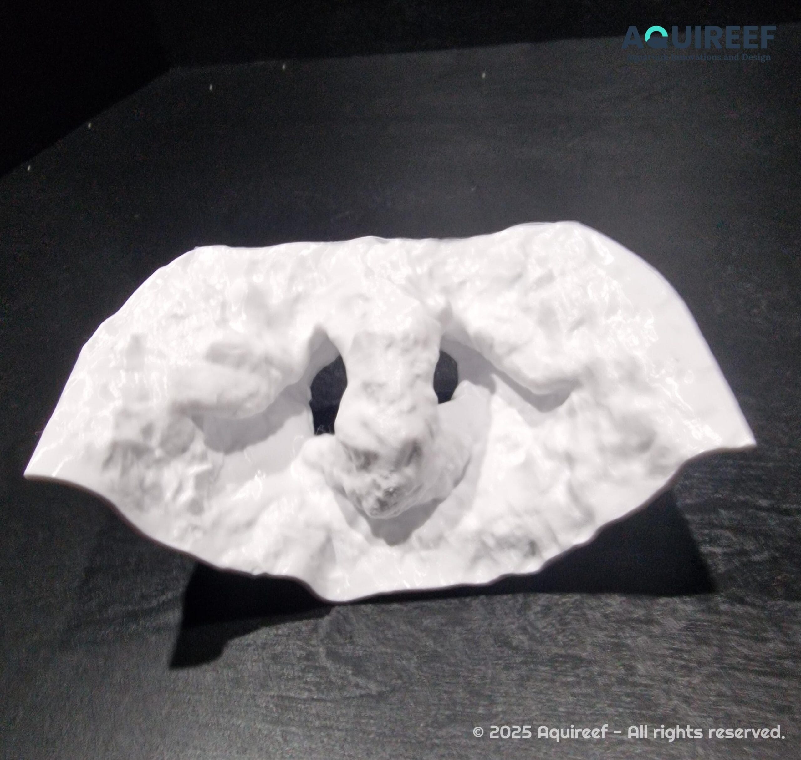 Aquarium & Terrarium Middle Size Decor Cave - Fish, Reptile, Gecko and Snake Hide with Two Observation Openings  | Mistfall Cavern 3D Printable STL File - Image 9