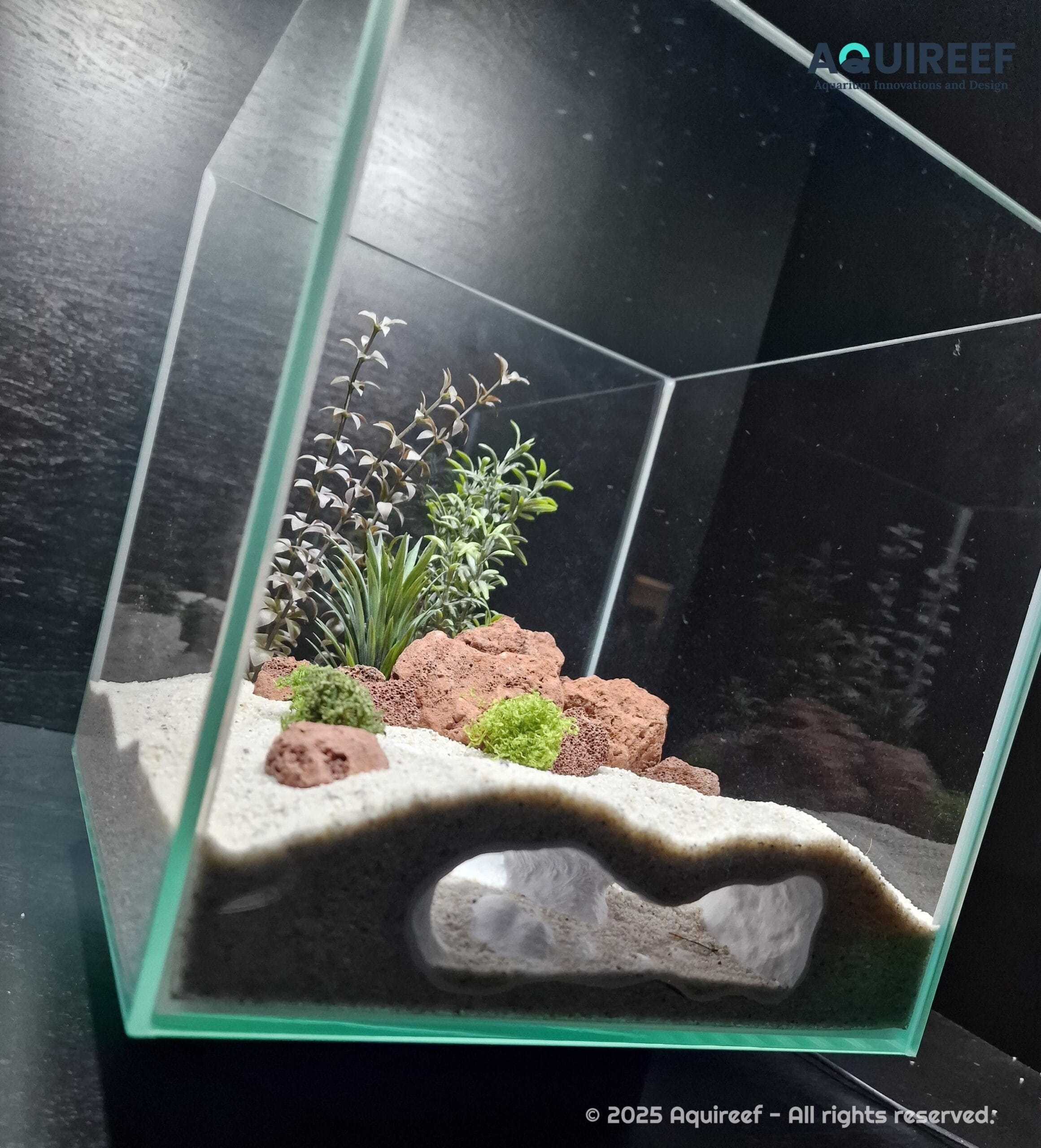 Natural Aquarium & Terrarium Tunnel Cave - Fish, Reptile, Snake, Bug and Spider Hide | Sea Bottom 3D Printable STL File - Image 5