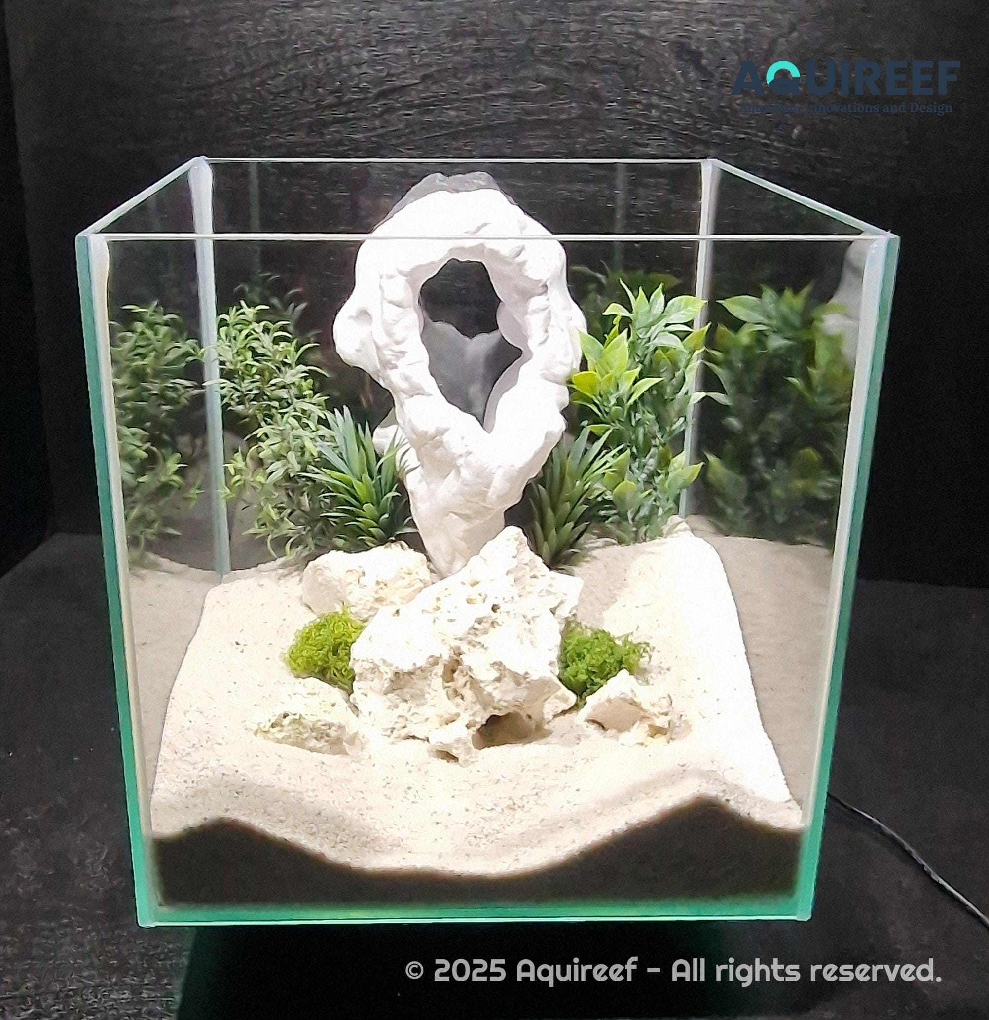 Hanging Rock Cave for Aquariums & Terrariums - 2 Sizes, a Unique Critter Hide Zone, Hanging Cave for Tanks and Aquascaping | Hanging Rock 3D Printable STL File - Image 3