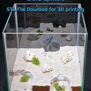 Aquarium & Terrarium Gravel Splitters -  5 Designs, Tools for Substrate and Gravel Leveling, Aquascaping Accessories | Gravel Splitters 3D Printable STL File