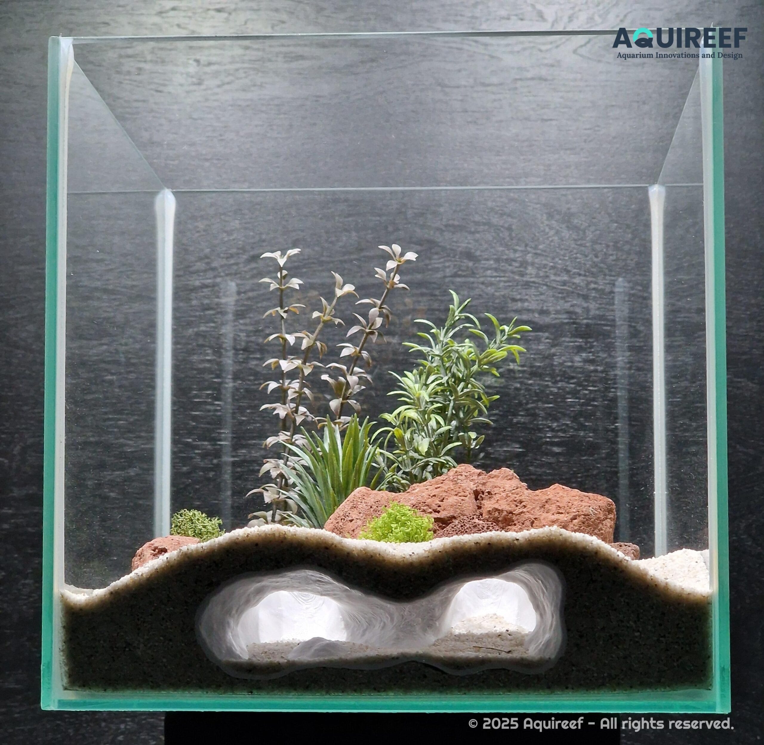 Natural Aquarium & Terrarium Tunnel Cave - Fish, Reptile, Snake, Bug and Spider Hide | Sea Bottom 3D Printable STL File - Image 4