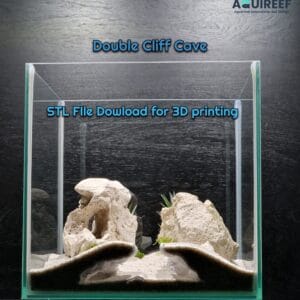 Cliff Decor for Aquariums & Terrariums - Natural Pet Observation Spot and Critter Exploration Space | Double Cliff Cave 3D Printable STL File