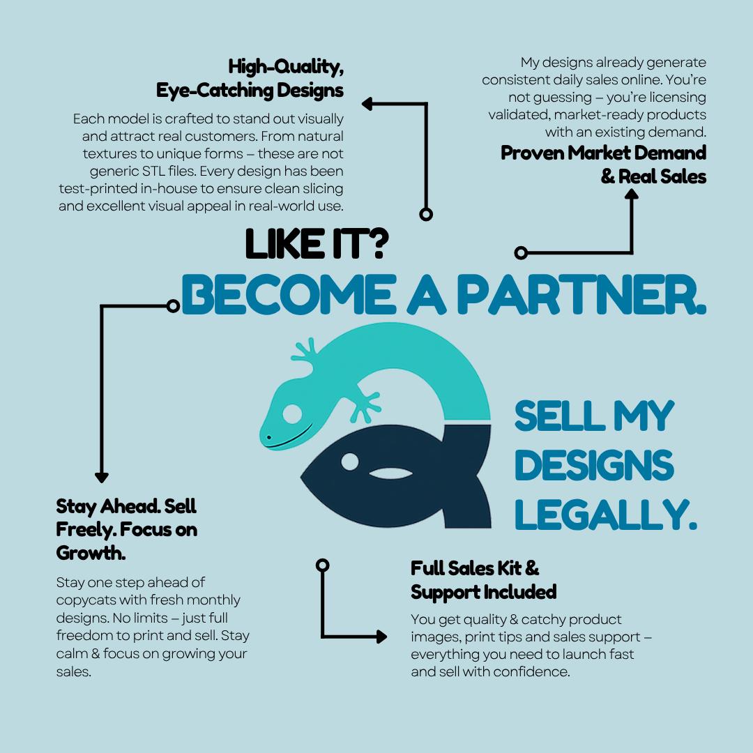 Aquarium & Terrarium Corner Cave for Fish, Shrimp, Amphibians, Reptiles, Spiders, Bugs: a Small Rock Form Tank Corner Decor  | WaveCrest Cave 3D Printable STL File - Image 10