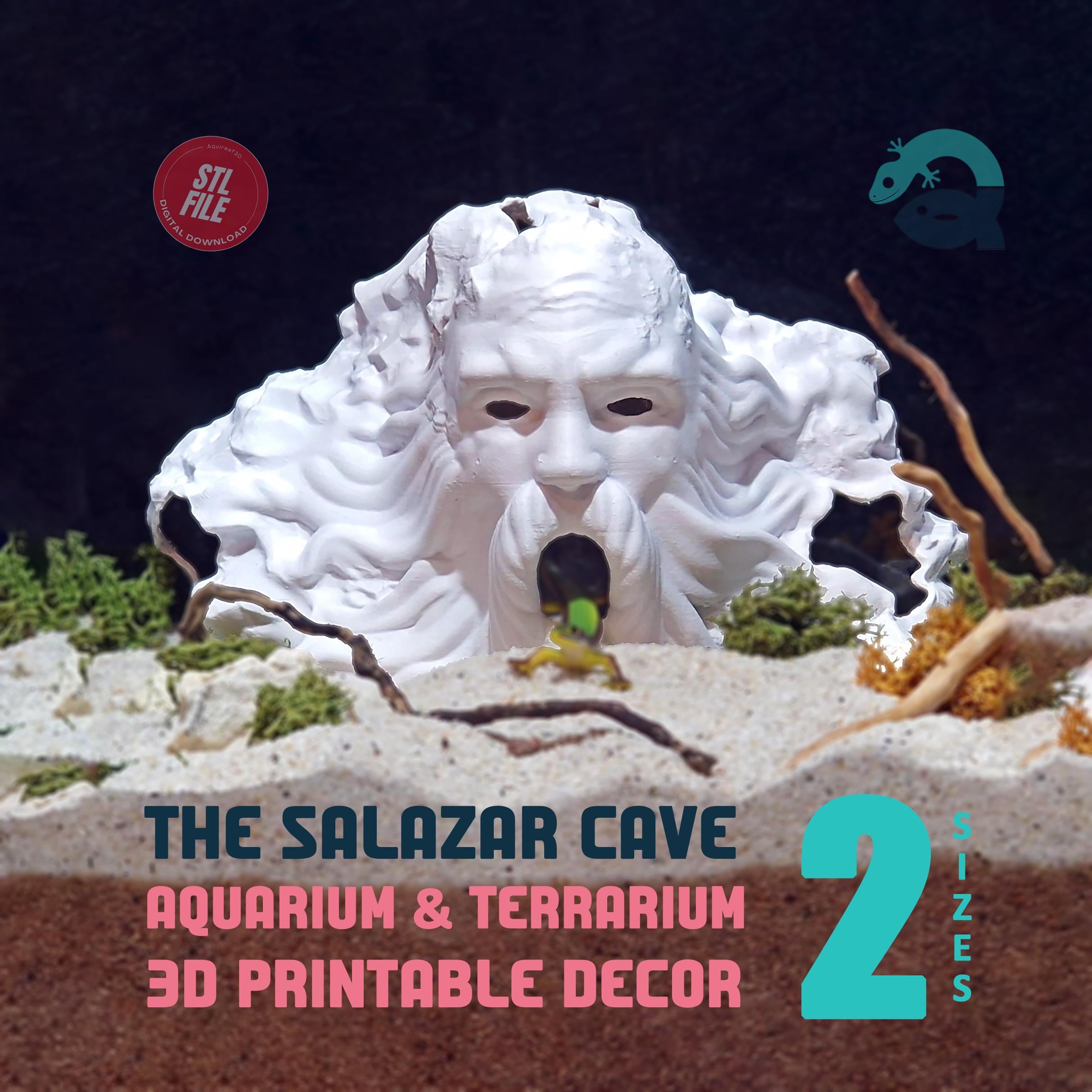 Harry Potter Movie Fan Cave - Aquarium and Terrarium Decor, the Salazar Critter House, 2 Sizes Included | Harry Potter Themed Cave 3D Printable STL File