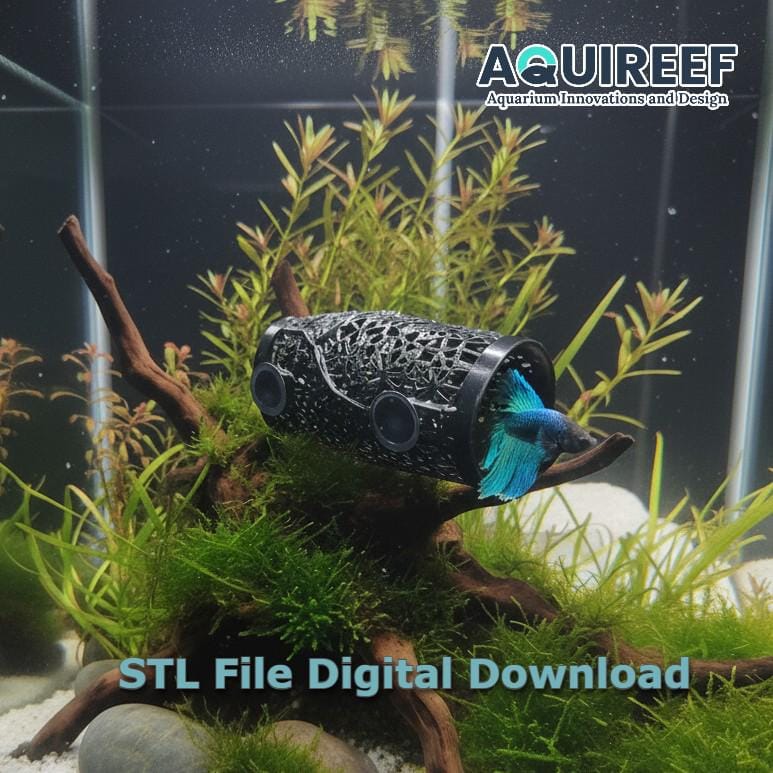 Betta Fish Voronoi Hide, DIY Betta Tunnel & Shelter, Shrimp Cave, Fish Tank Decoration | Betta Tunnel 3D Printable STL File