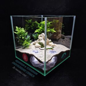 Aquarium & Terrarium Underground Corner Cave – Reptile Hide, Shrimp Tunnel, Fish Burrow Decor | The Tideveil Den 3D Printable STL File