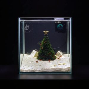 Aquarium and Terrarium Christmas Tree Decor: Shrimp, Fish, Reptile, Amphibian Tank Cave, Aquascape Seasonal Decoration | 3D Printable STL File