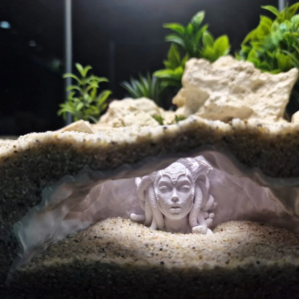 Medusa's lair - a 3d printed themed aquarium and terrarium cave by Aquireef3D