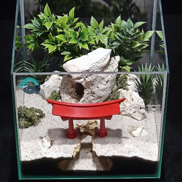 Torii Gate Aquarium Hide – Japanese Zen Shrine Fish, Shrimp, Reptile, Spider, Amphibian Tank Decor - Image 4