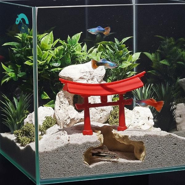 Torii Gate Aquarium Hide – Japanese Zen Shrine Fish, Shrimp, Reptile, Spider, Amphibian Tank Decor - Image 3