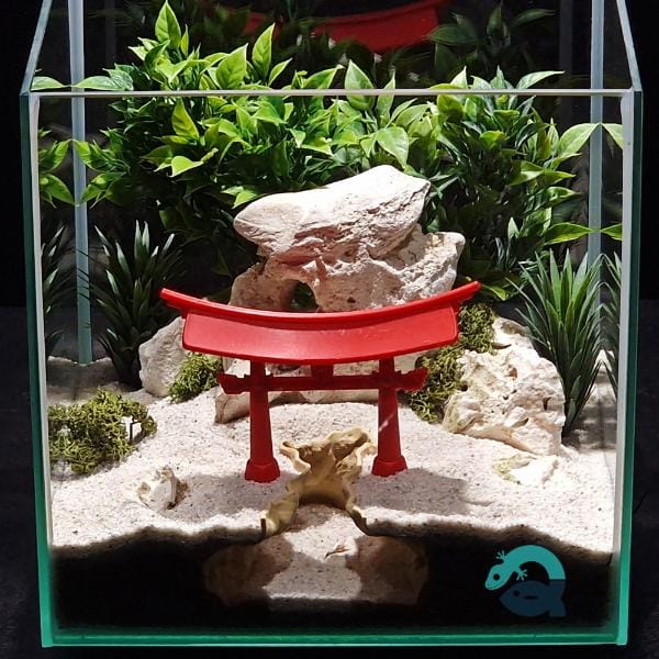 Torii Gate Aquarium Hide – Japanese Zen Shrine Fish, Shrimp, Reptile, Spider, Amphibian Tank Decor - Image 6