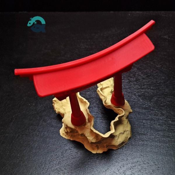Torii Gate Aquarium Hide – Japanese Zen Shrine Fish, Shrimp, Reptile, Spider, Amphibian Tank Decor - Image 10