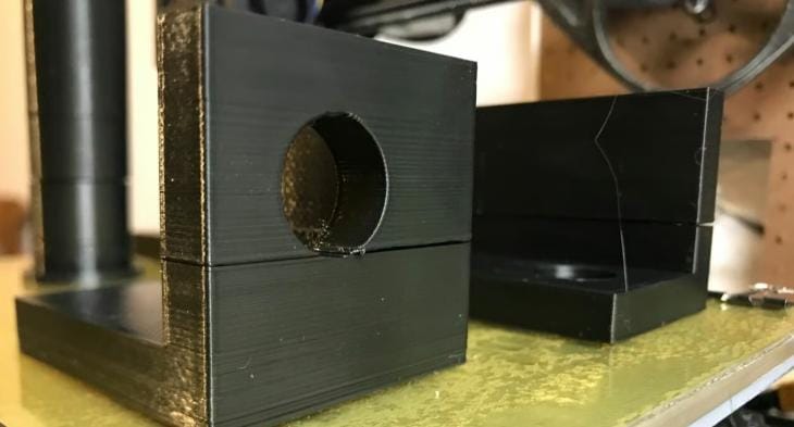 Layer adhesion problem in 3d printing showcased