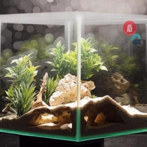 Terrarium & Aquarium Corner Cave - Rock texture Fish, Reptile, Snake Shelter. Aquascaping Decor, Antistress Pet Hide | AquaHeart Cavern