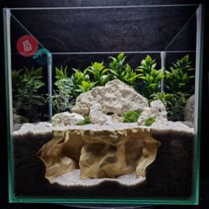Aquarium and Reptile viewing grotto, pet hide cave, naturalistic cliffside shelter, critter canyon refuge retreat | The Bubblesong Grotto 3D Printable STL File